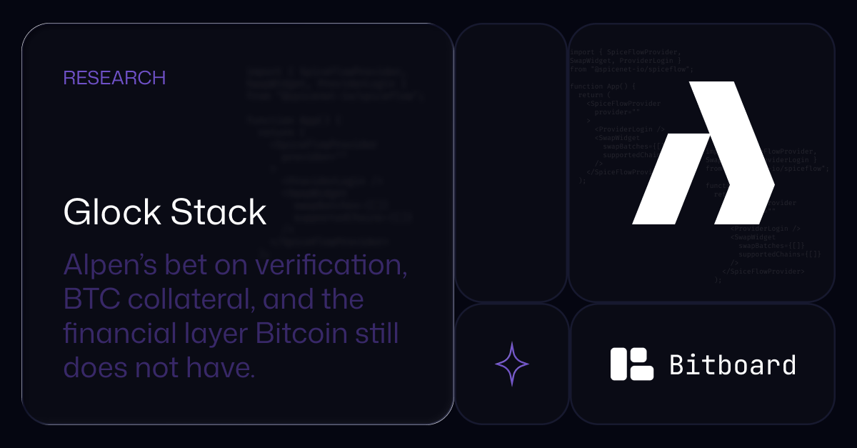 Alpen Labs Bitcoin rollup infrastructure concept for BTC collateral, credit markets, and Bitcoin-native finance