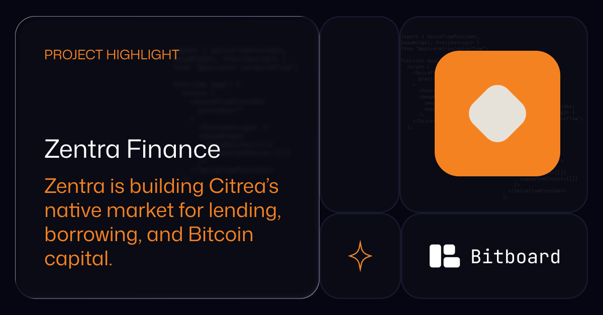 Zentra Finance money market on Citrea with lending, borrowing, USDC, WcBTC, collateral, liquidity, and Bitcoin DeFi credit markets