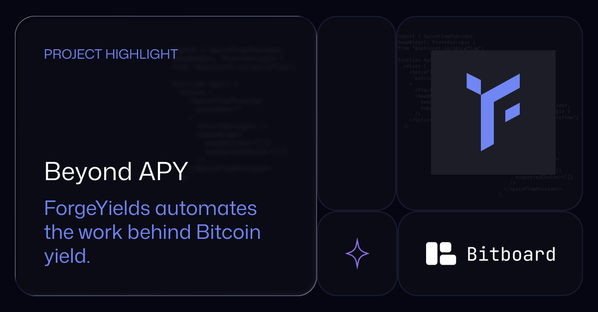 ForgeYields automated BTCFi yield allocator with WBTC, cross-chain capital allocation, lending, liquidity strategies, and yield optimization
