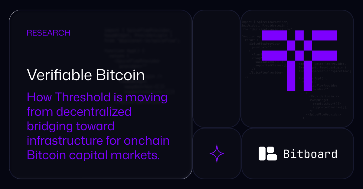 Threshold tBTC Bitcoin collateral infrastructure with distributed signers, DeFi lending markets, institutional custody, Verifiable Bitcoin Accounts, and multichain liquidity