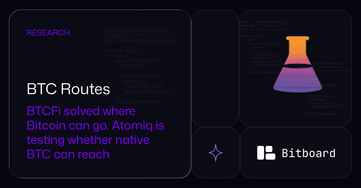 Atomiq cross-chain Bitcoin execution layer with native BTC, Lightning, RFQ liquidity, atomic settlement, Bitcoin light clients, and smart-contract networks